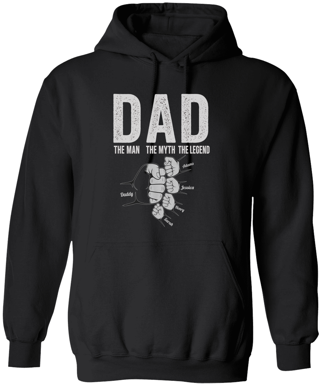 Dad The Man The Myth The Legend - Personalized Shirt Father's Day Hoodie