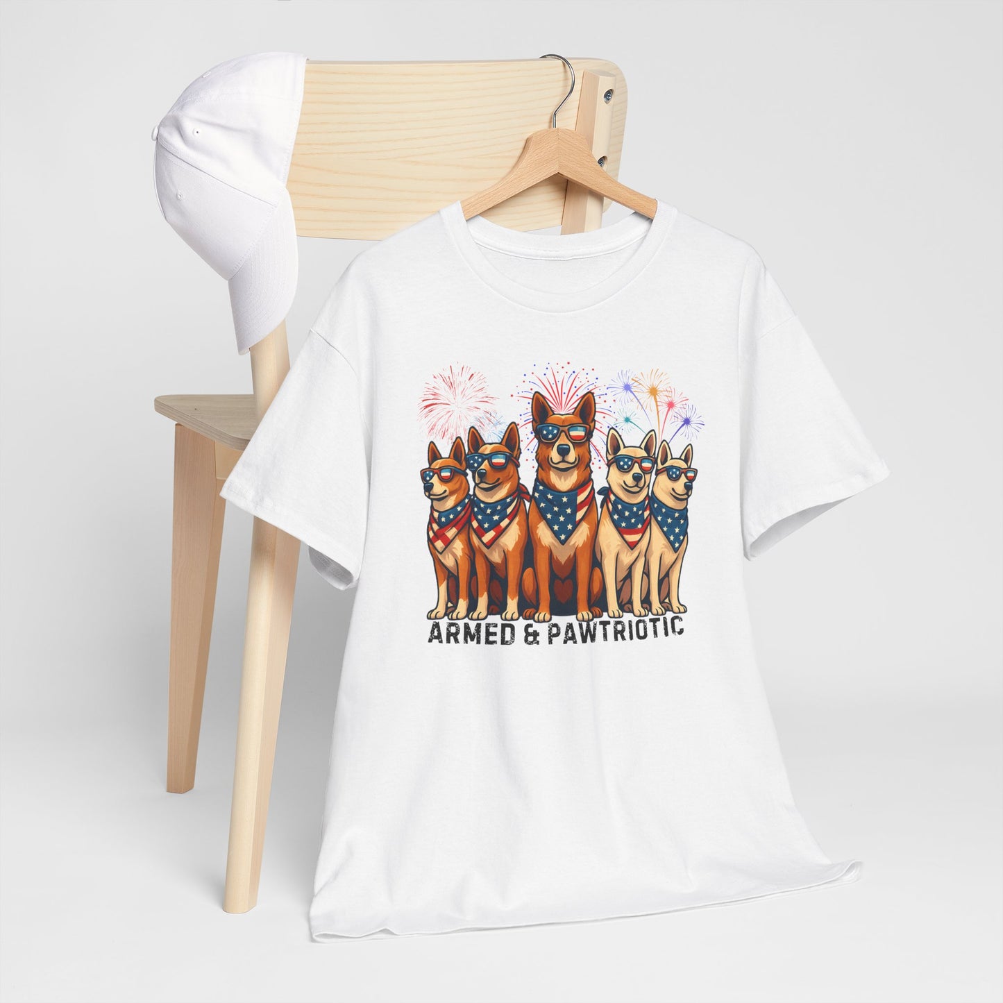 4th of July | Armed and Pawtriotic | Dog Friendly | T-Shirt