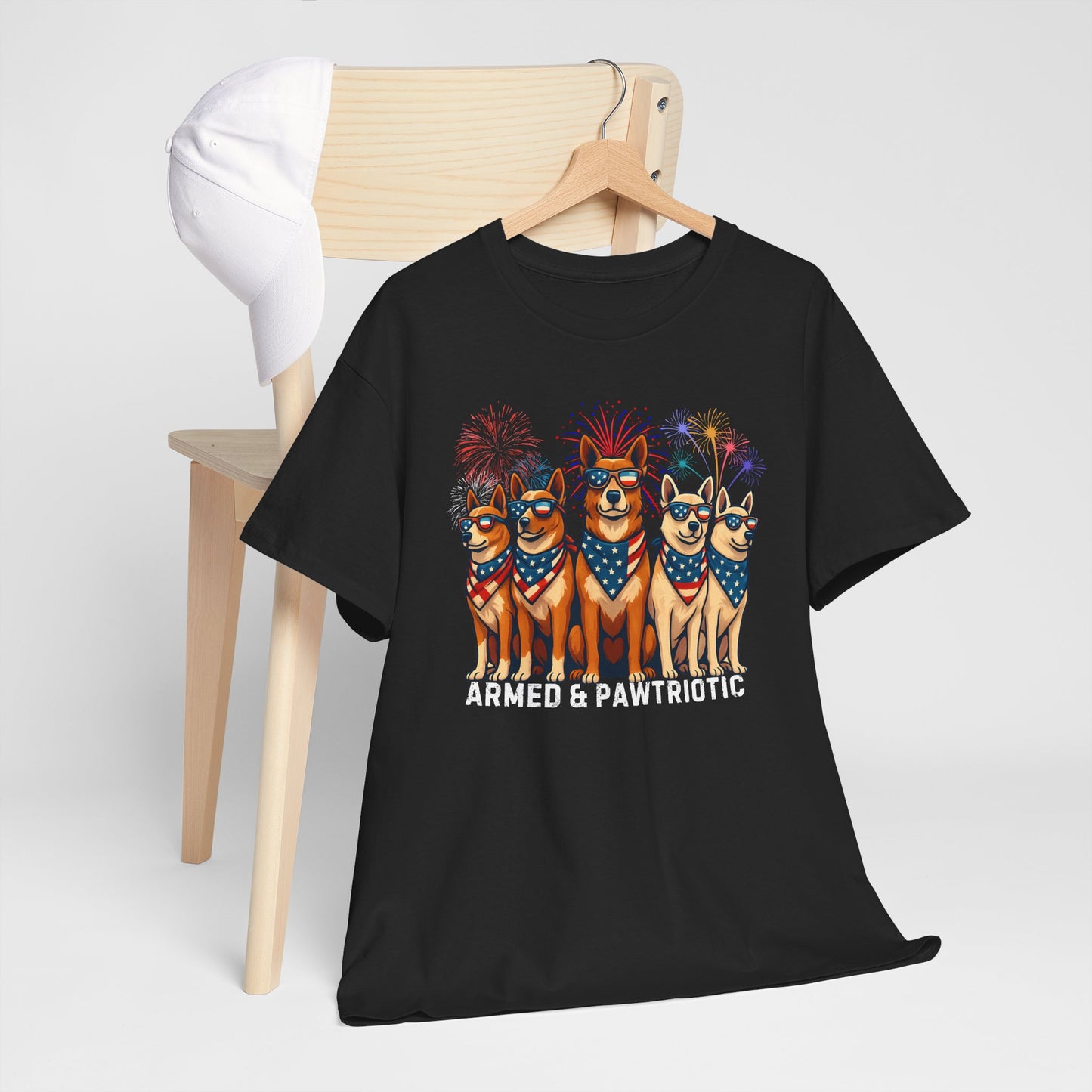 4th of July | Armed and Pawtriotic | Dog Friendly | T-Shirt