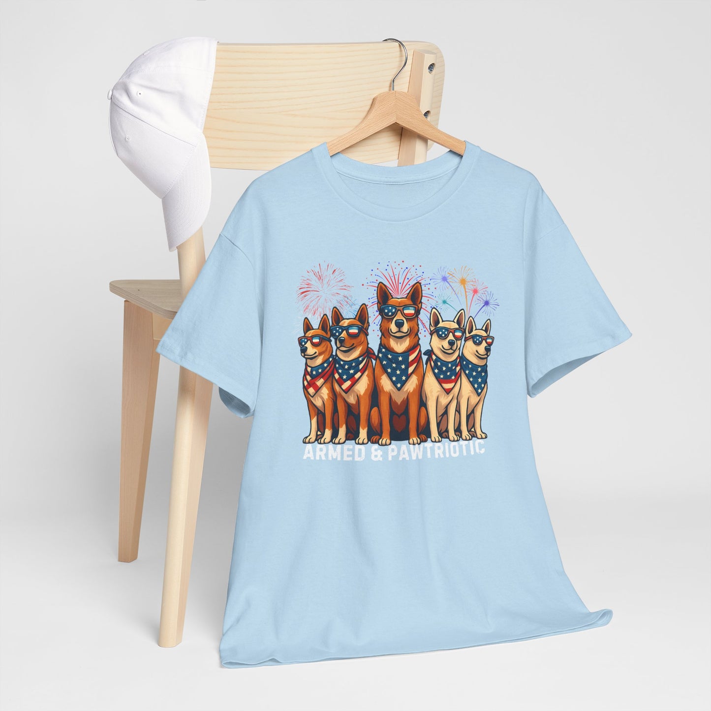 4th of July | Armed and Pawtriotic | Dog Friendly | T-Shirt