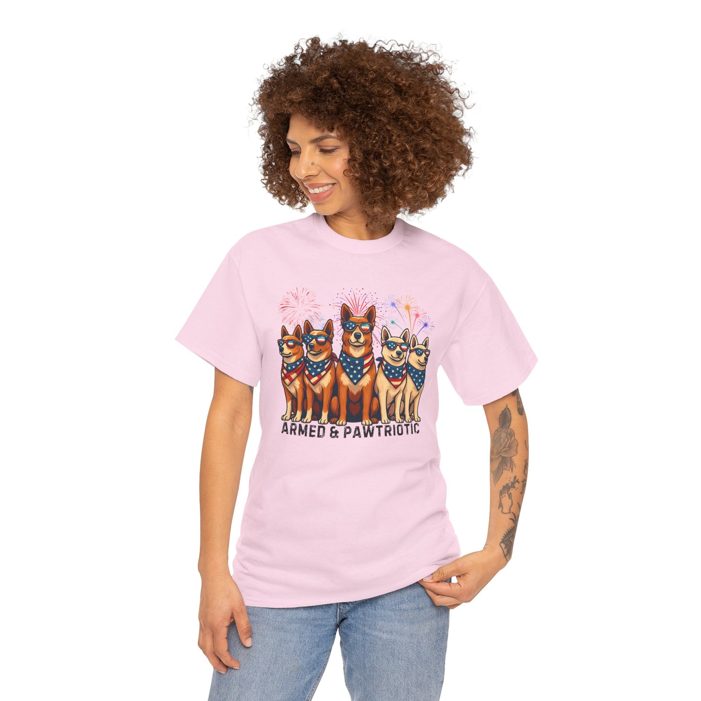 4th of July | Armed and Pawtriotic | Dog Friendly | T-Shirt
