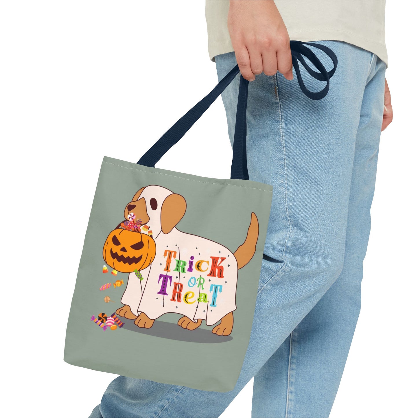 Halloween | Trick or Treat |ghostly Dog |Tote Bag