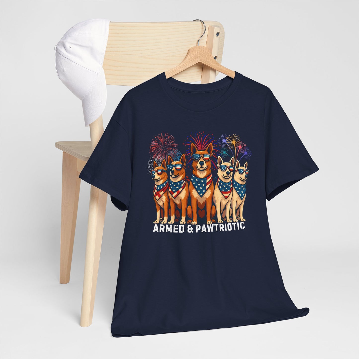 4th of July | Armed and Pawtriotic | Dog Friendly | T-Shirt