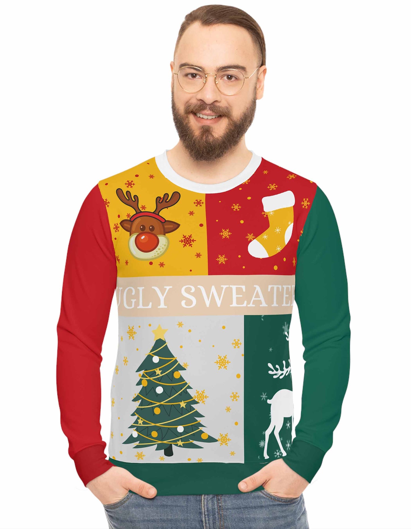 Christmas Ugly Sweater | Lightweight Sweatshirt (AOP)