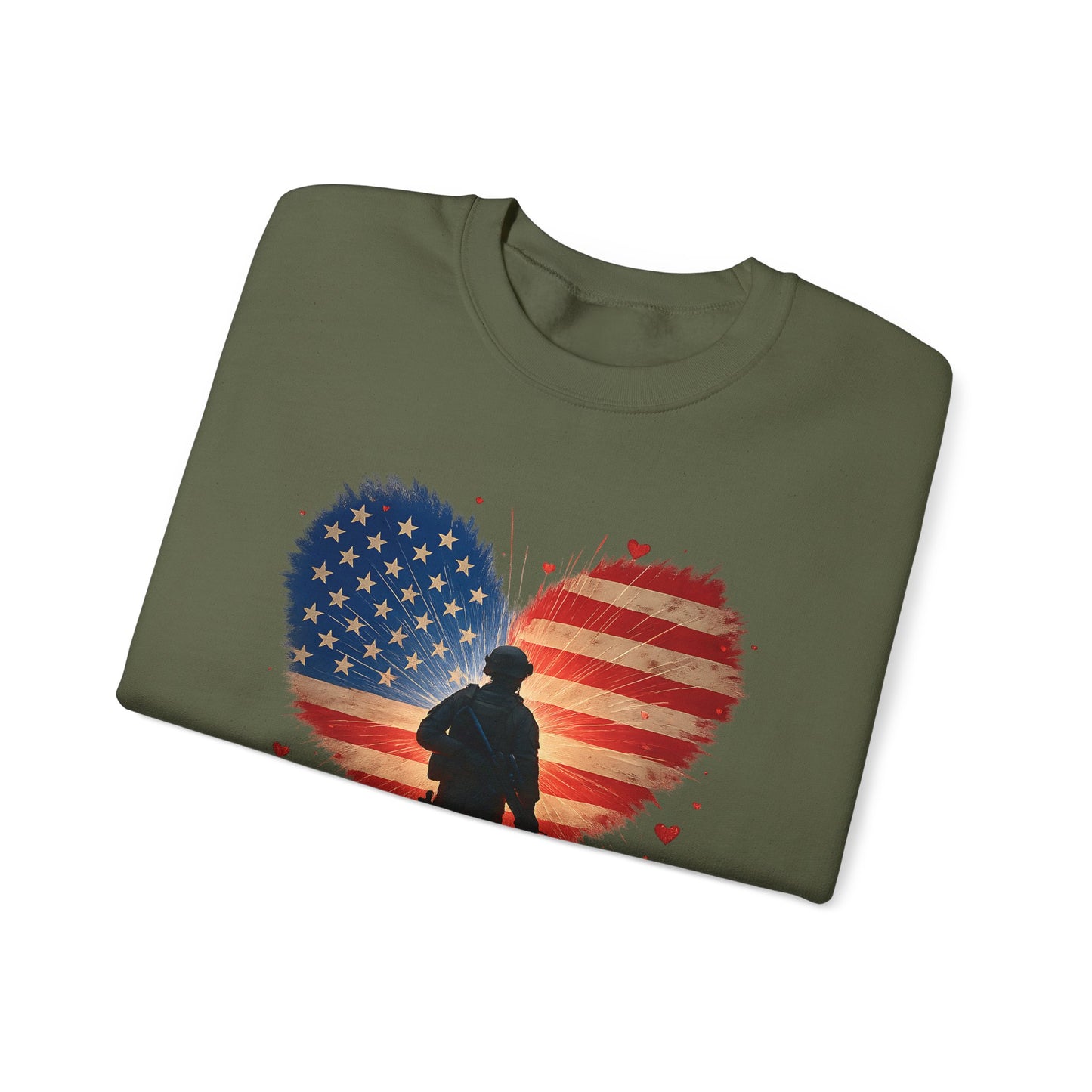 Glowing Heart | American Flag | Armed & Patriotic | Sweatshirt
