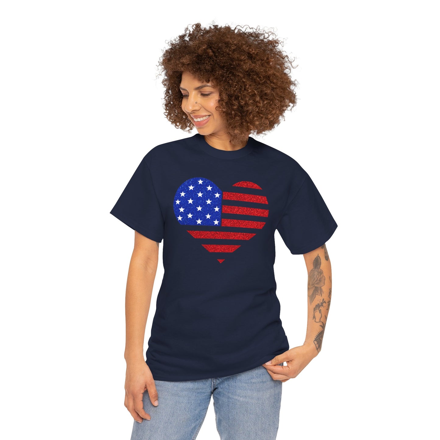 4th of July | T-Shirt | American Flag Heart |
