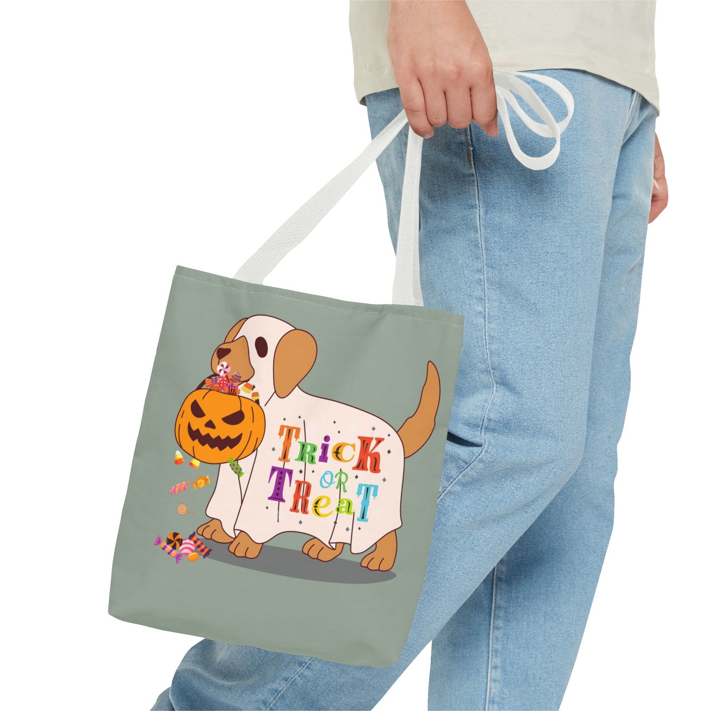Halloween | Trick or Treat |ghostly Dog |Tote Bag