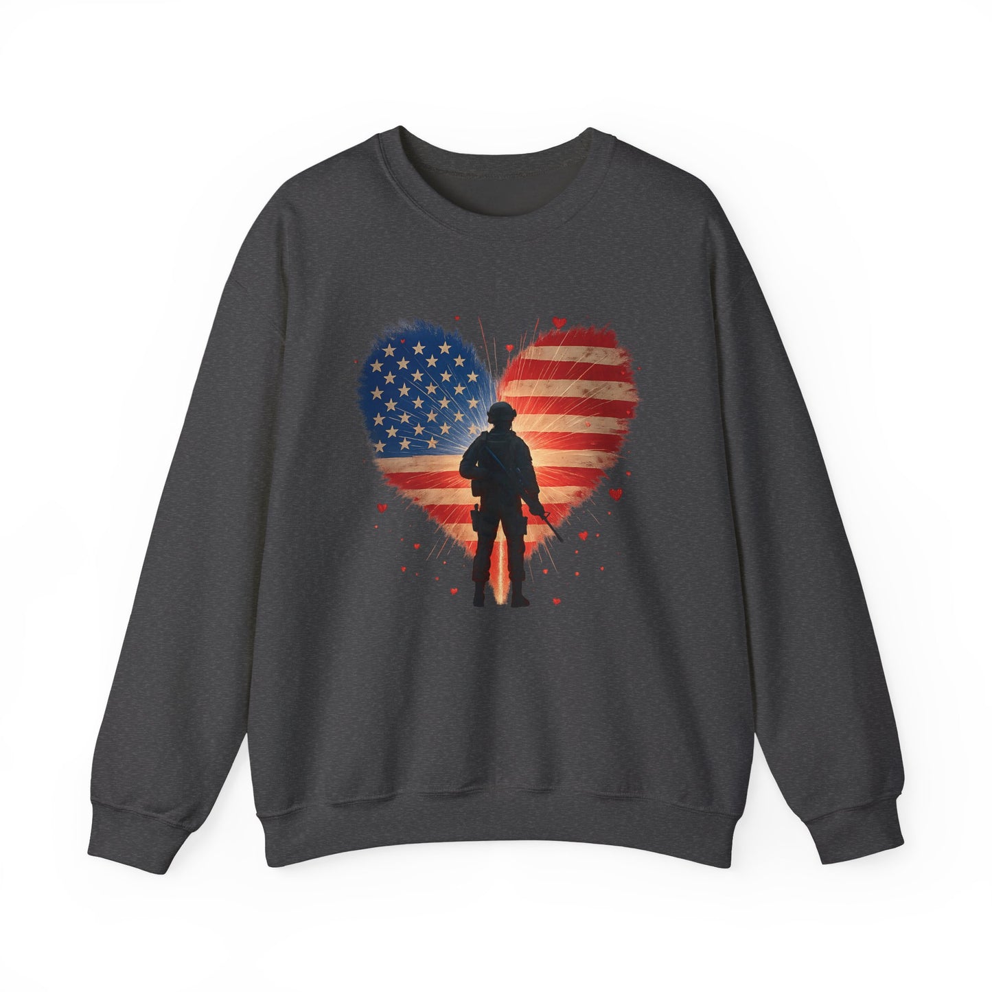 Glowing Heart | American Flag | Armed & Patriotic | Sweatshirt