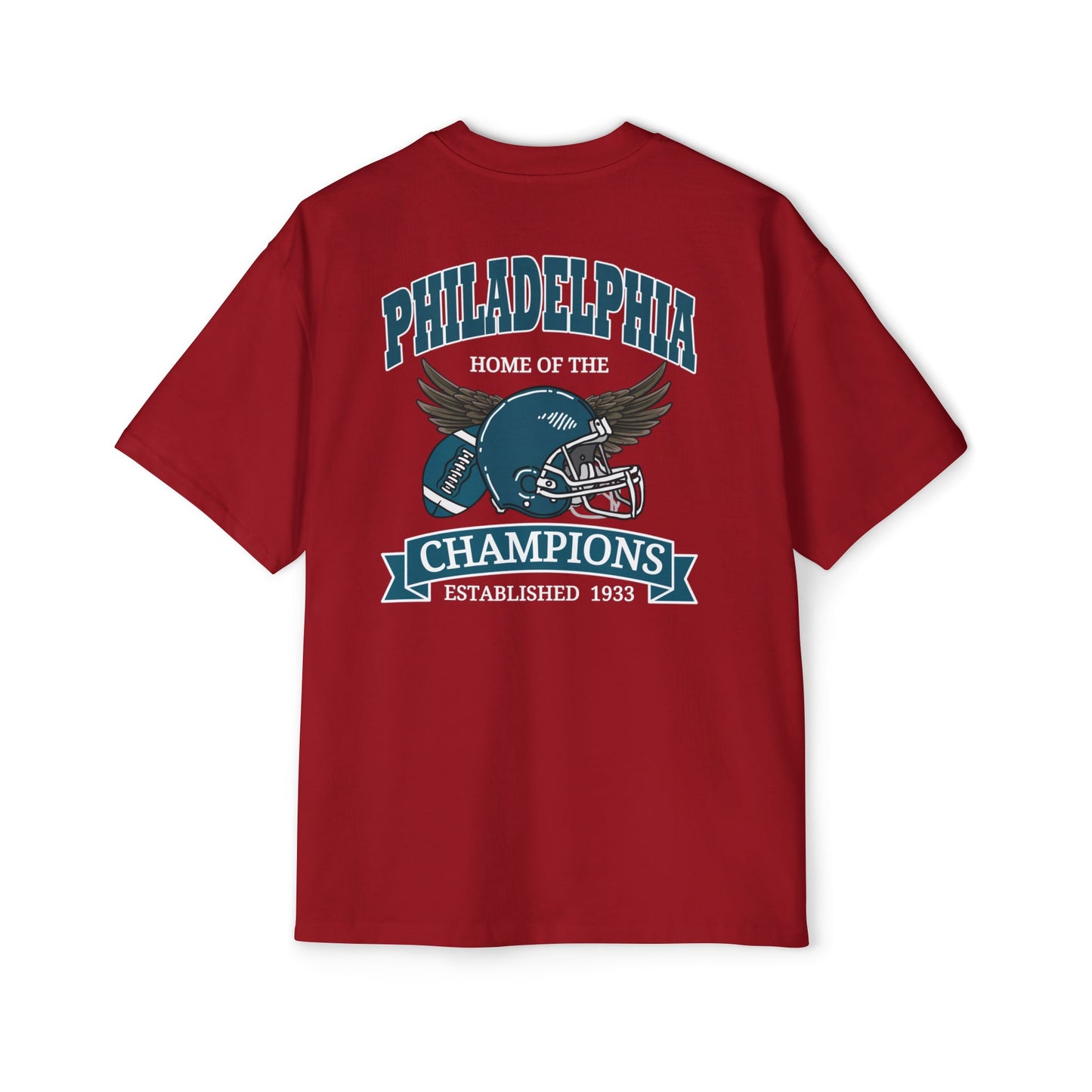 Football Champions Philadelphia Men's Heavy Oversized T-Shirt