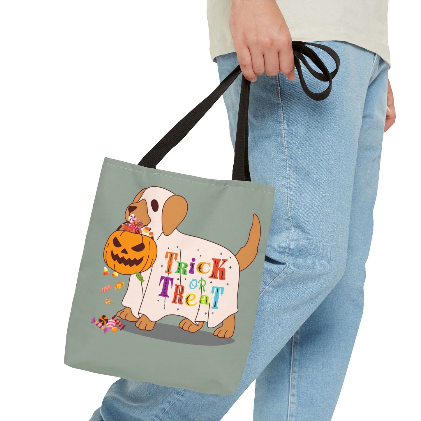 Halloween | Trick or Treat |ghostly Dog |Tote Bag