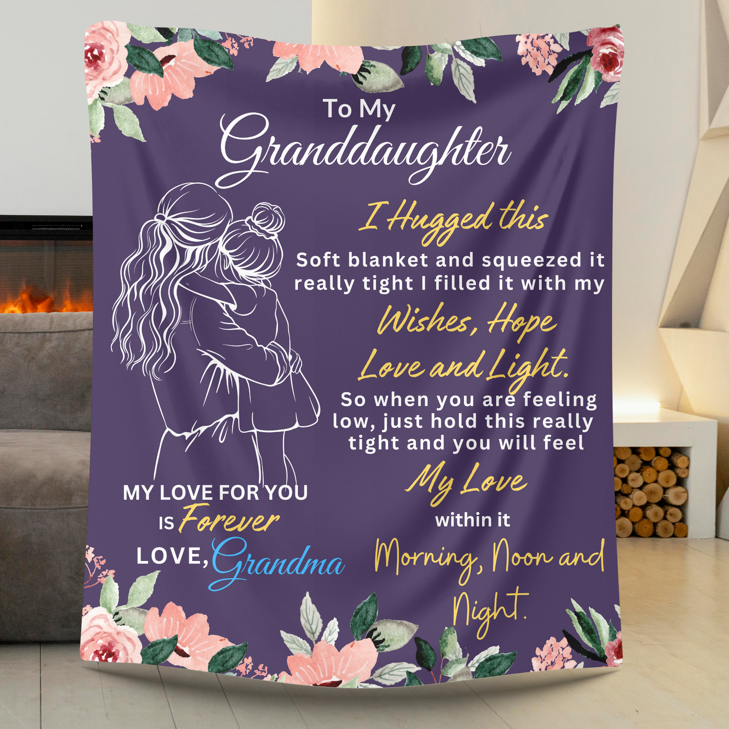 To My Granddaughter | Blanket | Purple
