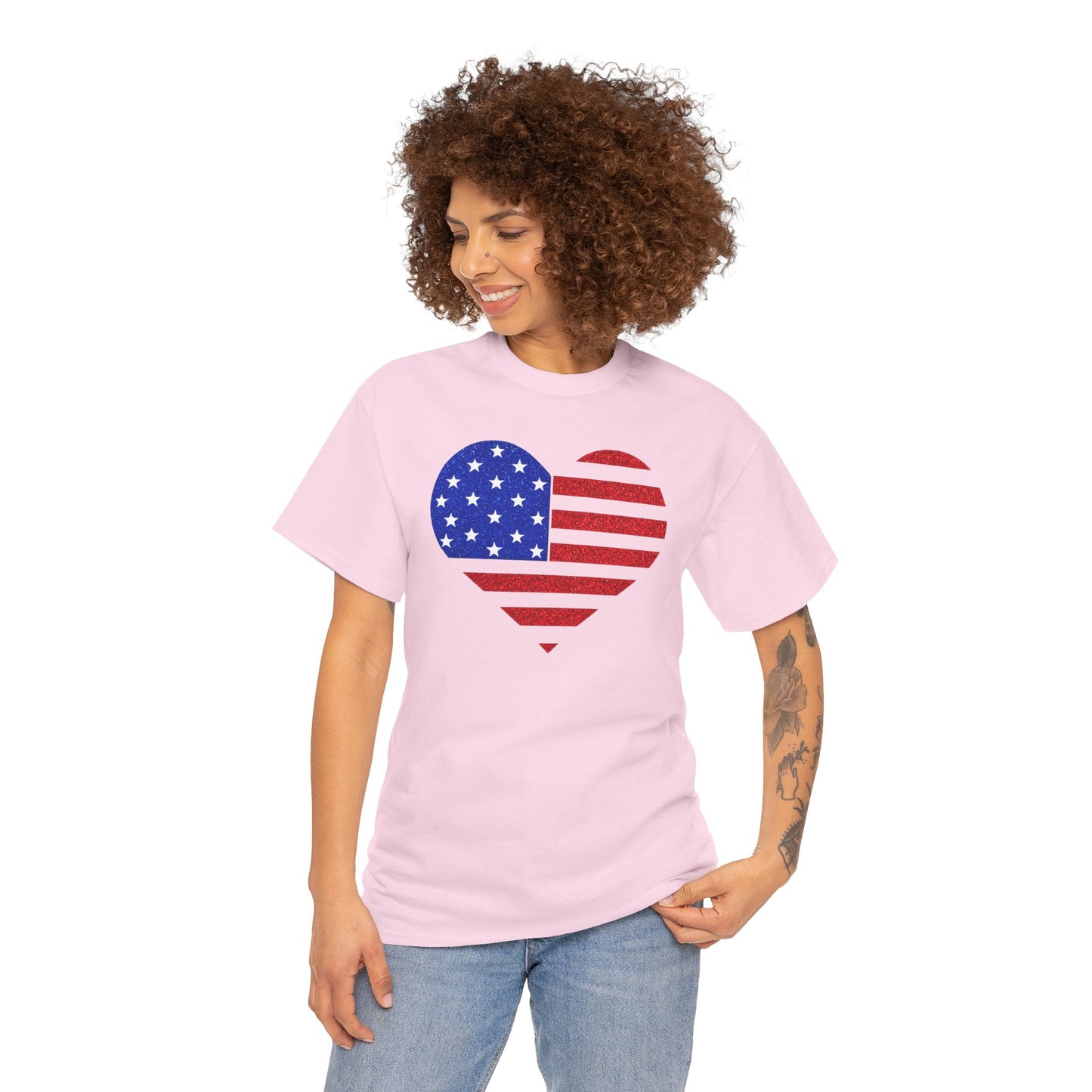 4th of July | T-Shirt | American Flag Heart |