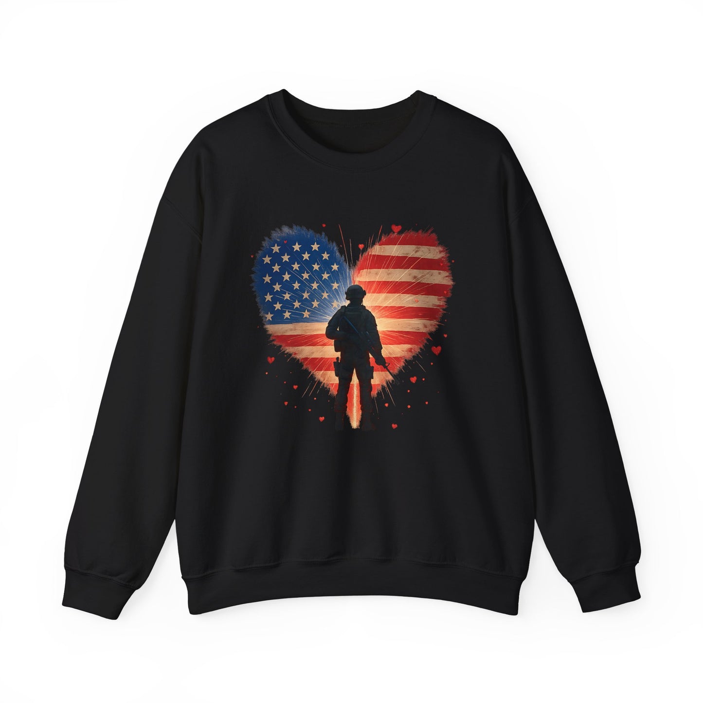 Glowing Heart | American Flag | Armed & Patriotic | Sweatshirt