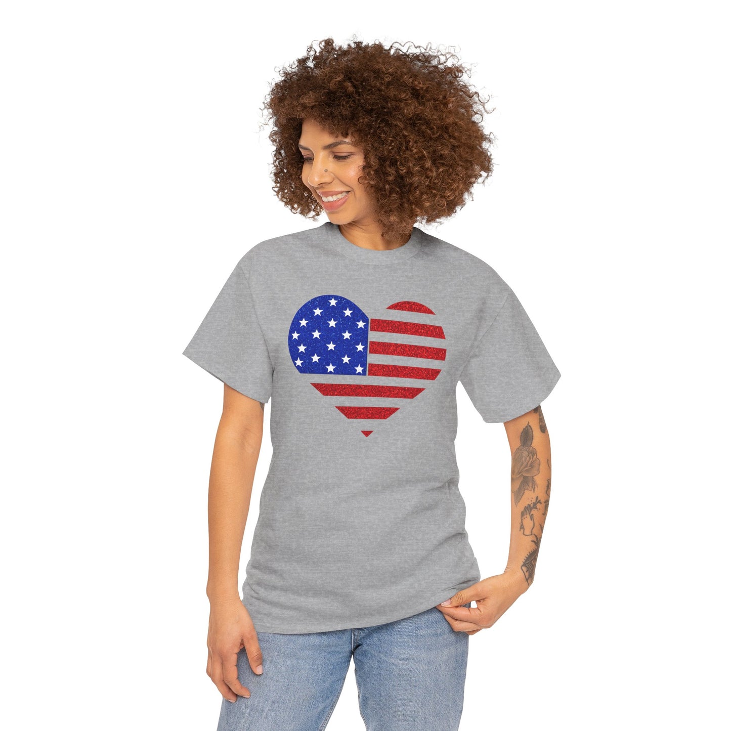 4th of July | T-Shirt | American Flag Heart |