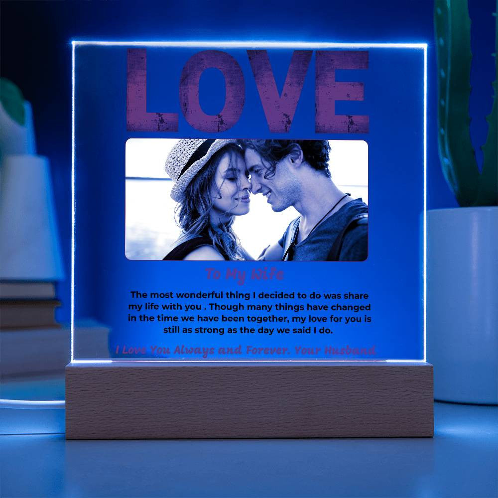 To My Wife | Personalized Photo | Acrylic Square Plaque