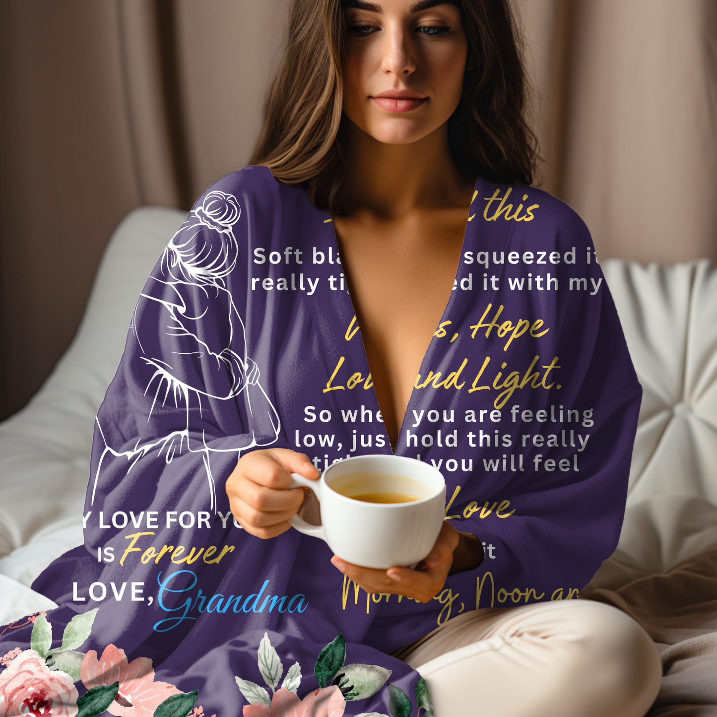 To My Granddaughter | Blanket | Purple