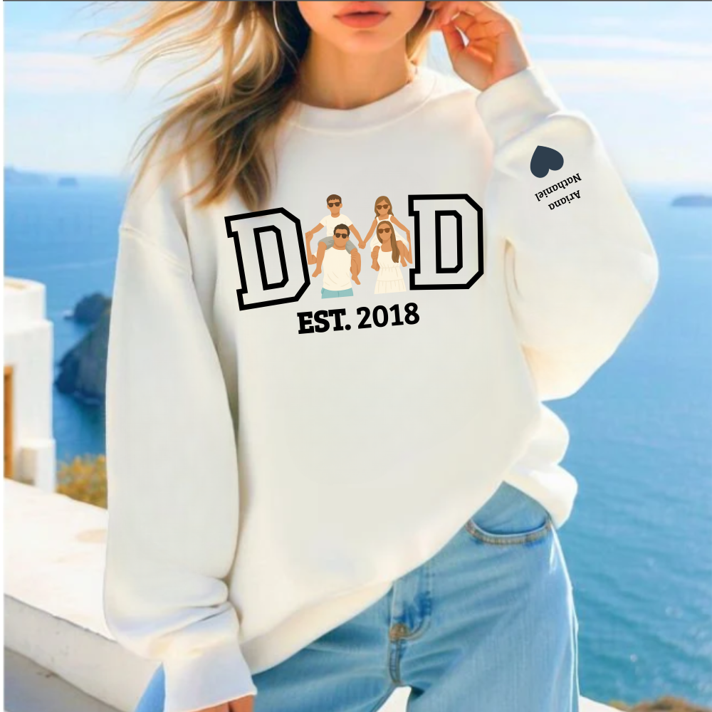 💞Custom Dad Portrait Sweatshirt | Father's Day Gift💞