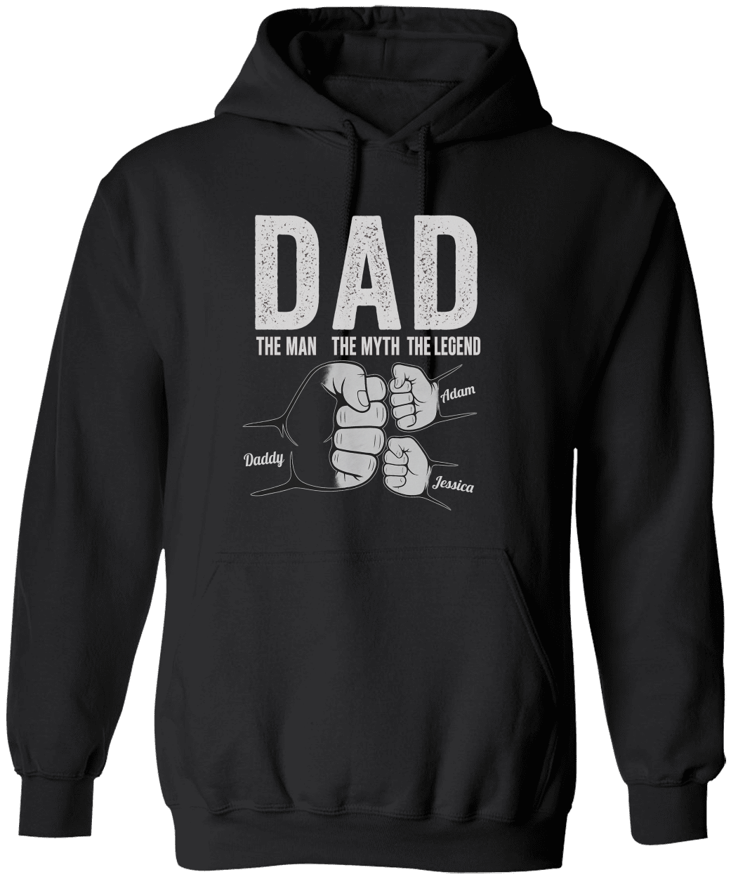Dad The Man The Myth The Legend - Personalized Shirt Father's Day Hoodie