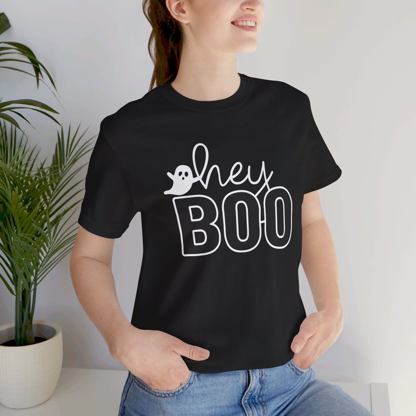 Halloween Hey Boo with Ghost Tee