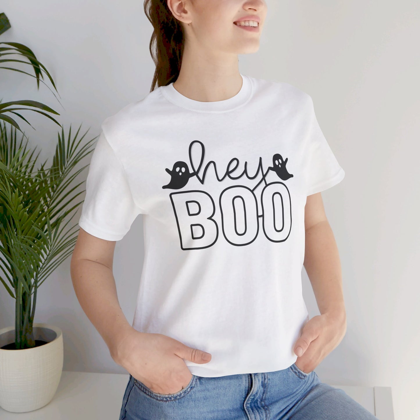 Halloween Hey Boo with Ghost Tee