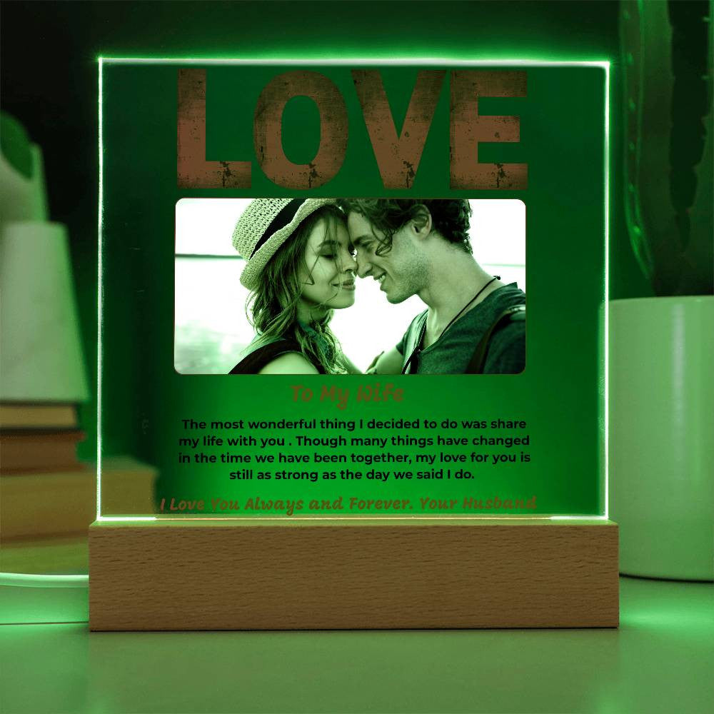 To My Wife | Personalized Photo | Acrylic Square Plaque