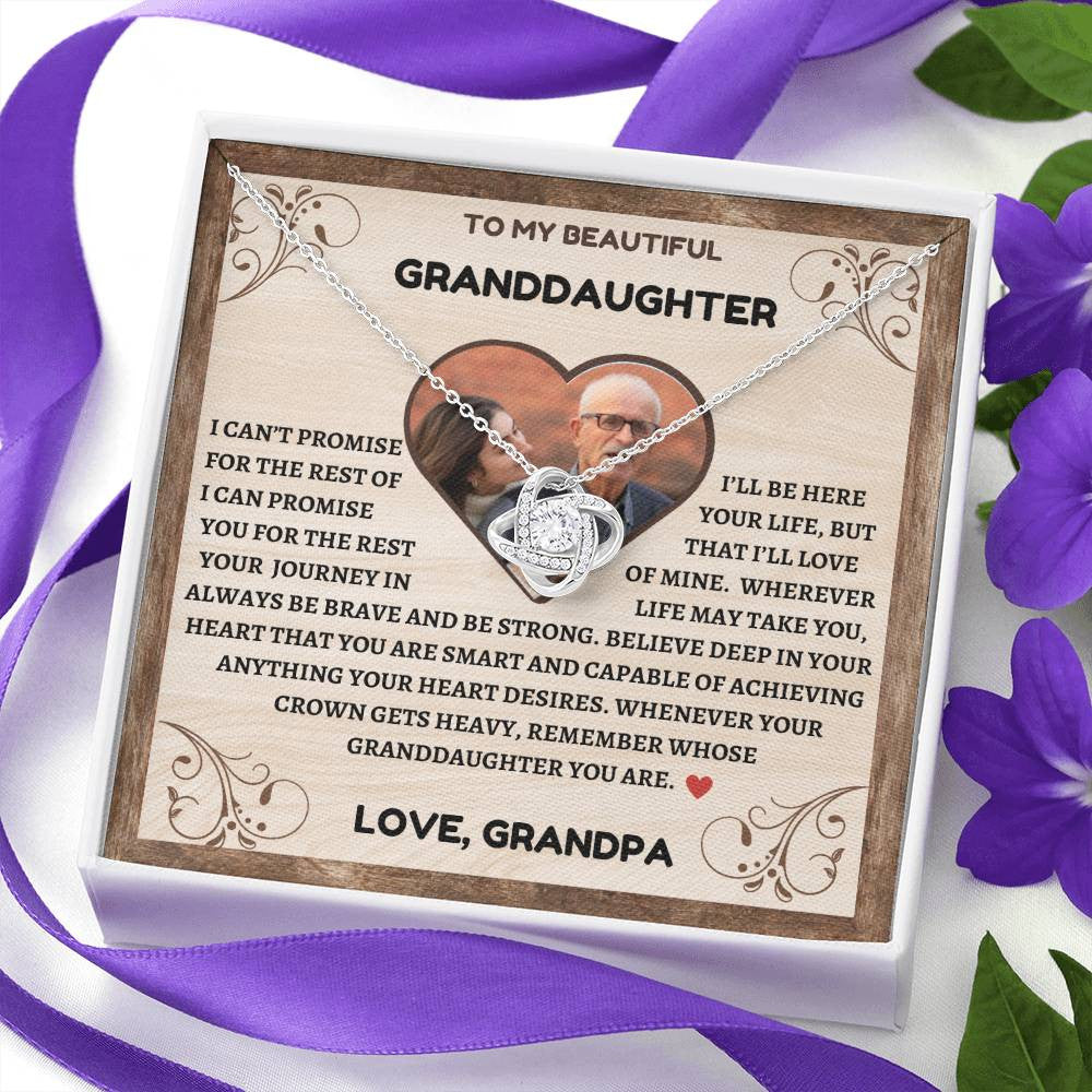To My Beautiful Granddaughter | Personalized | Love Knot Necklace