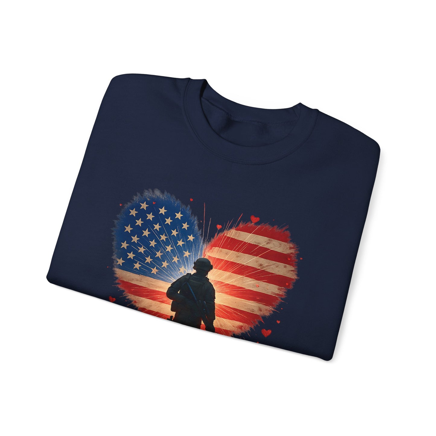 Glowing Heart | American Flag | Armed & Patriotic | Sweatshirt