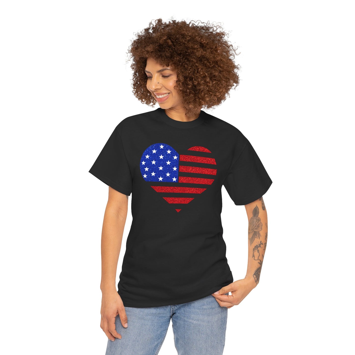 4th of July | T-Shirt | American Flag Heart |