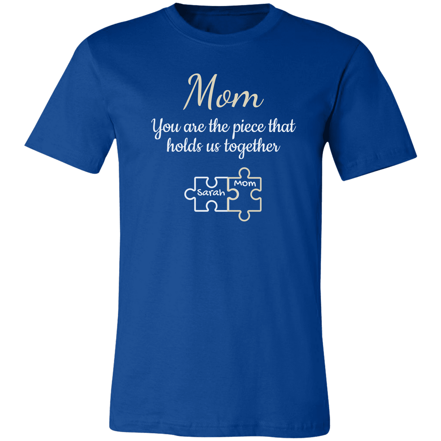 Personalized Names | On Mom Puzzle Piece | For Mother's Day | T-Shirt