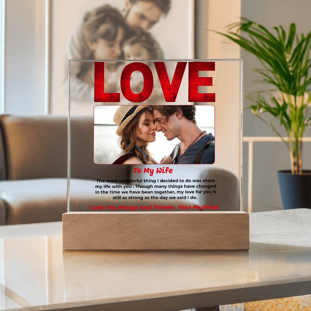 To My Wife | Personalized Photo | Acrylic Square Plaque