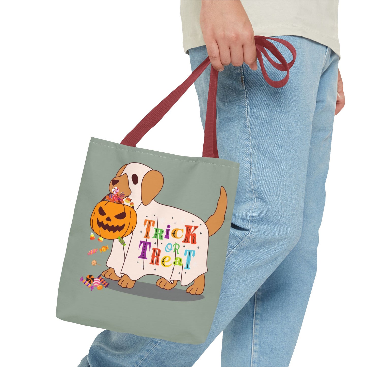 Halloween | Trick or Treat |ghostly Dog |Tote Bag