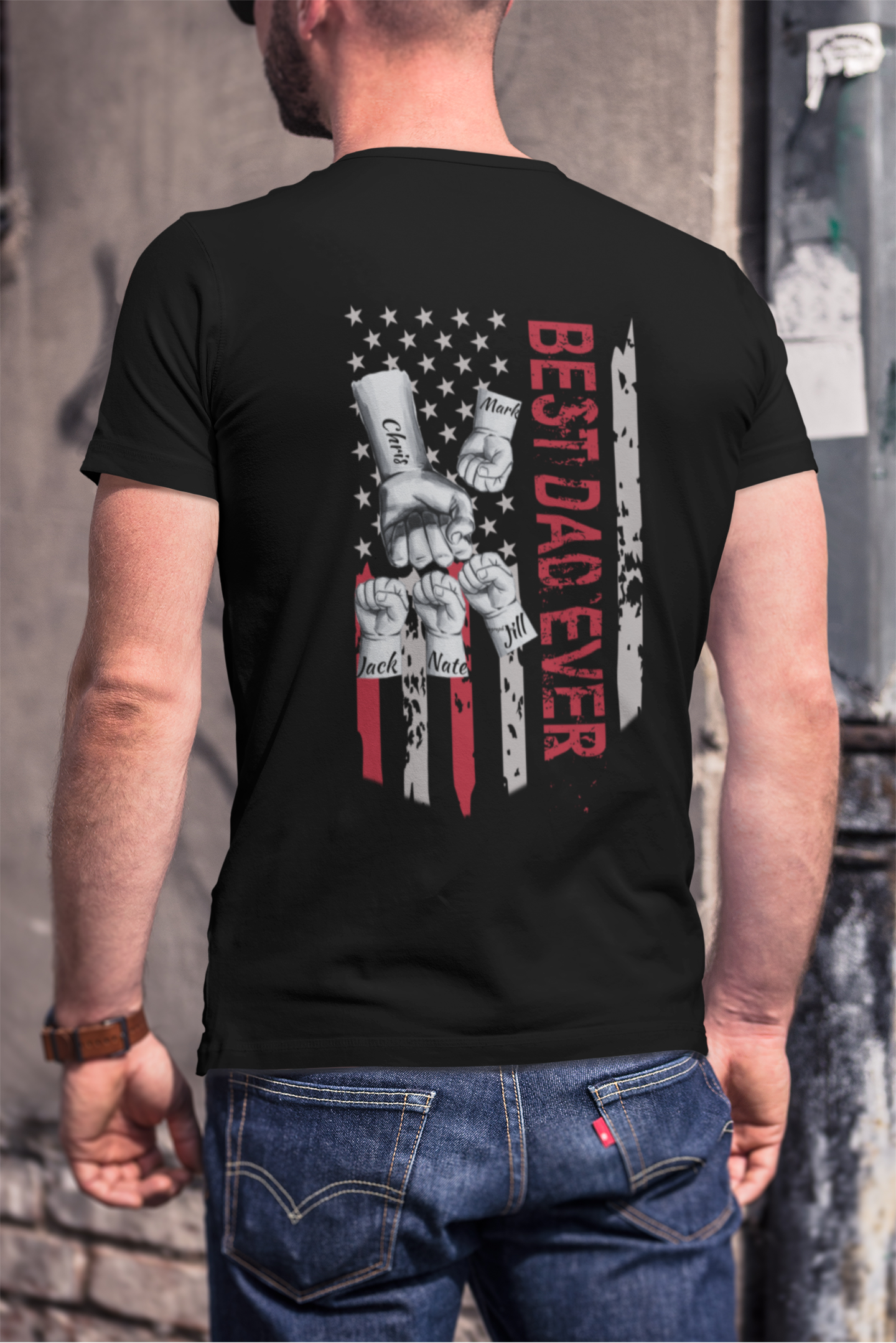 Personalized Kids Name | Best Dad Ever | Heavy Cotton Tee