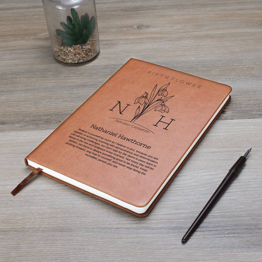 Personalized Name & Birth Flower| Journal | January - December | Quotes