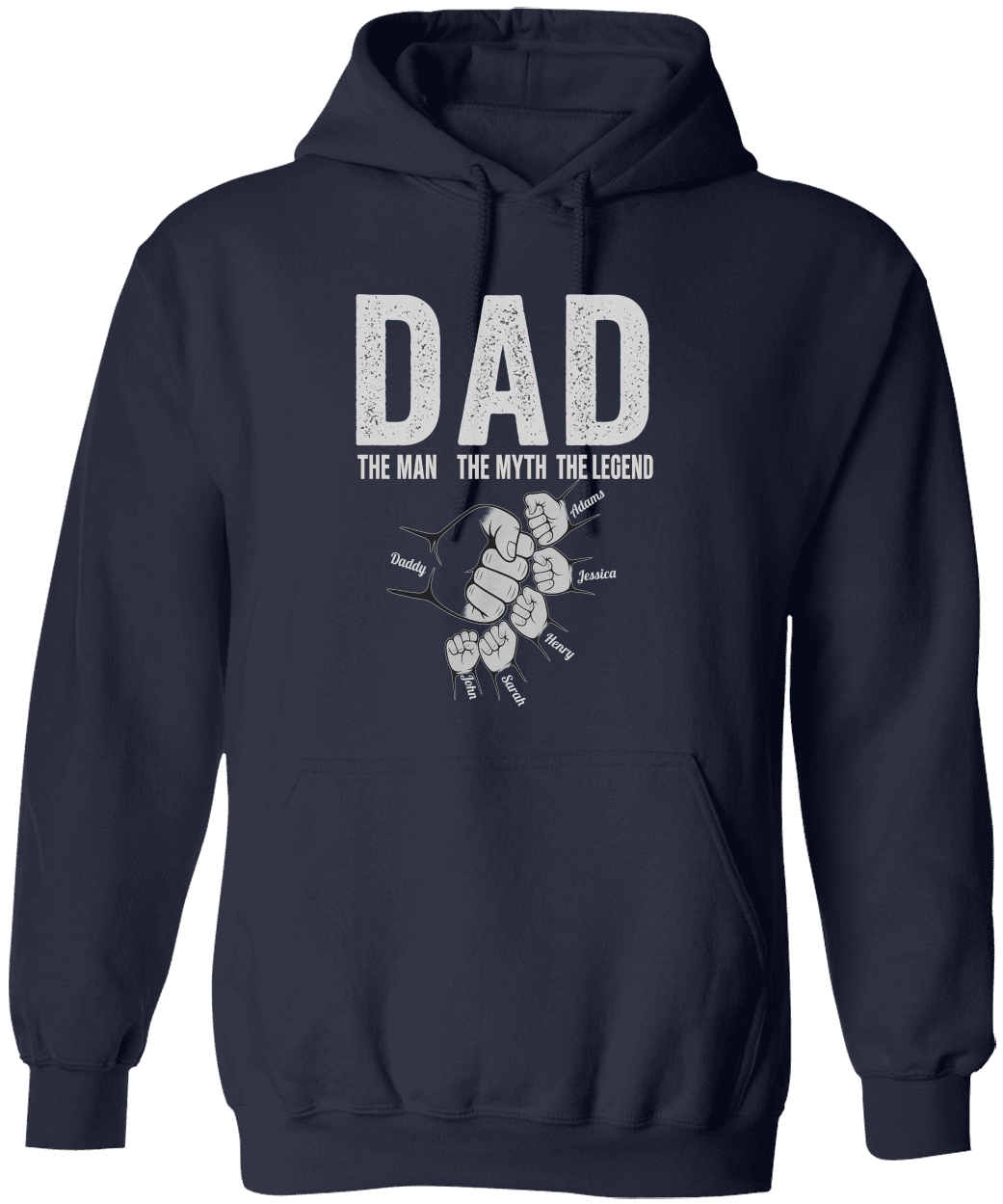 Dad The Man The Myth The Legend - Personalized Shirt Father's Day Hoodie