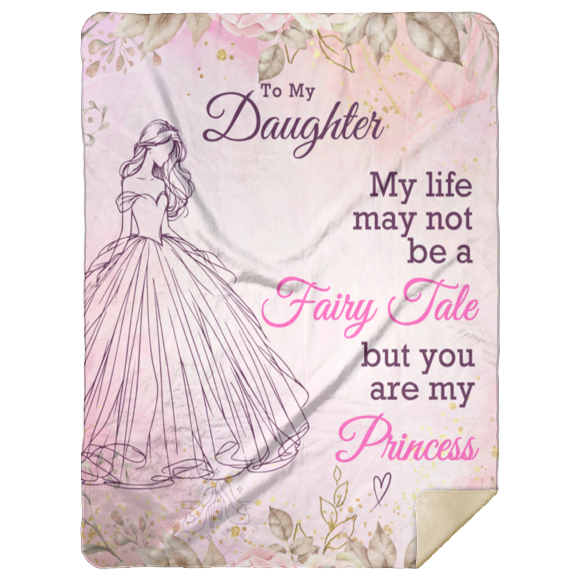 To My Daughter Princess | Blanket | Pink