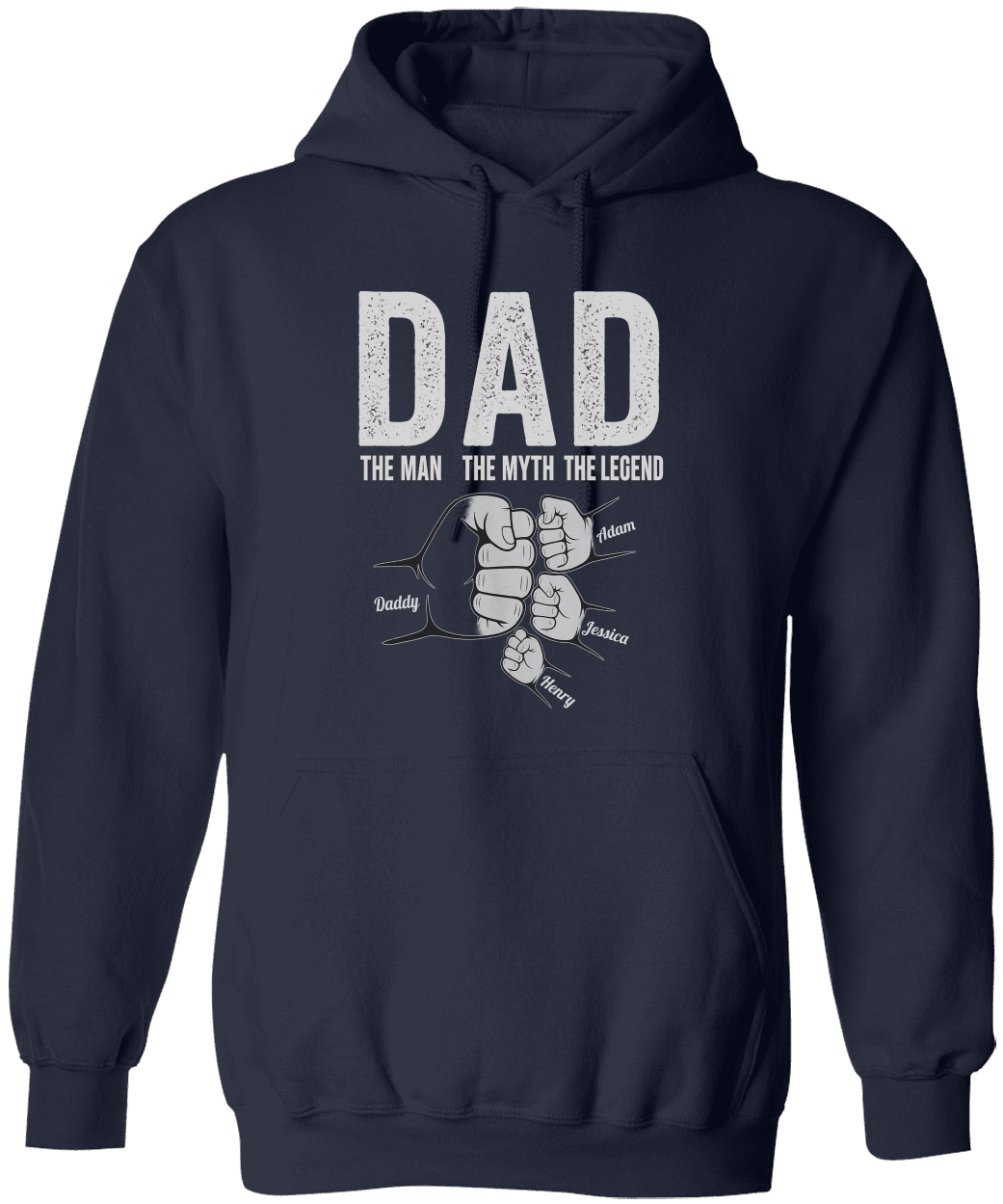 Dad The Man The Myth The Legend - Personalized Shirt Father's Day Hoodie