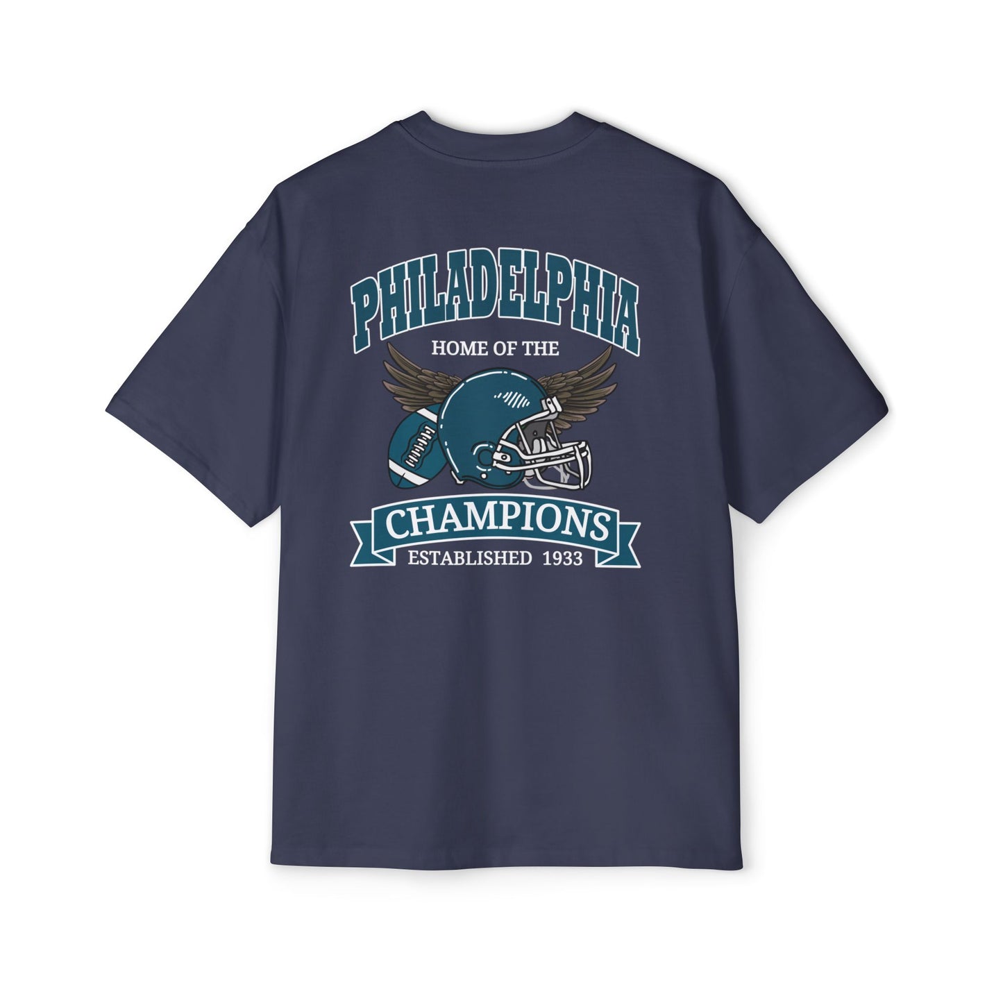 Football Champions Philadelphia Men's Heavy Oversized T-Shirt