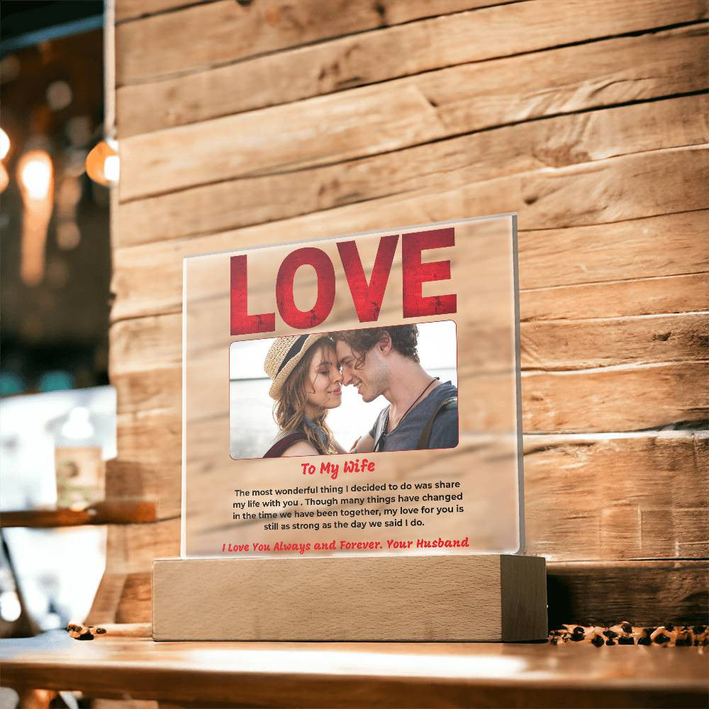 To My Wife | Personalized Photo | Acrylic Square Plaque