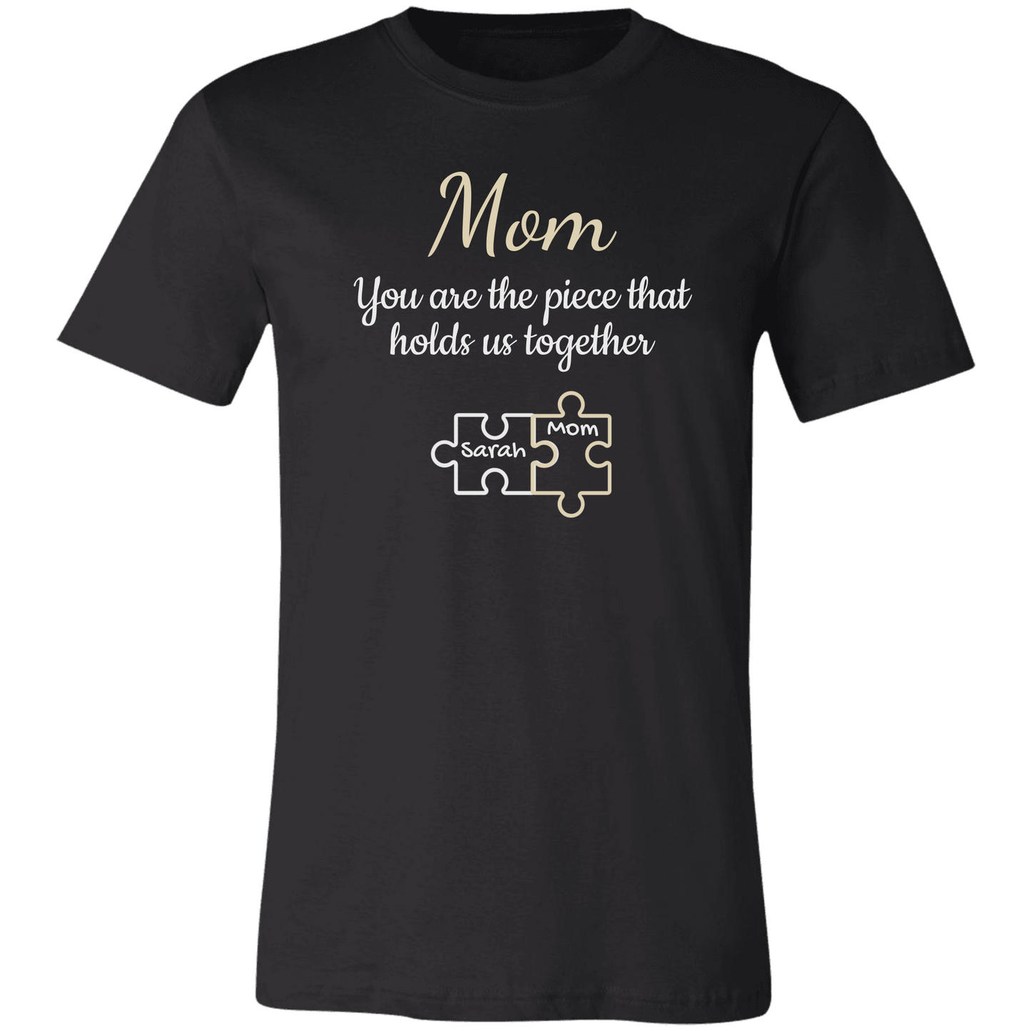 Personalized Names | On Mom Puzzle Piece | For Mother's Day | T-Shirt