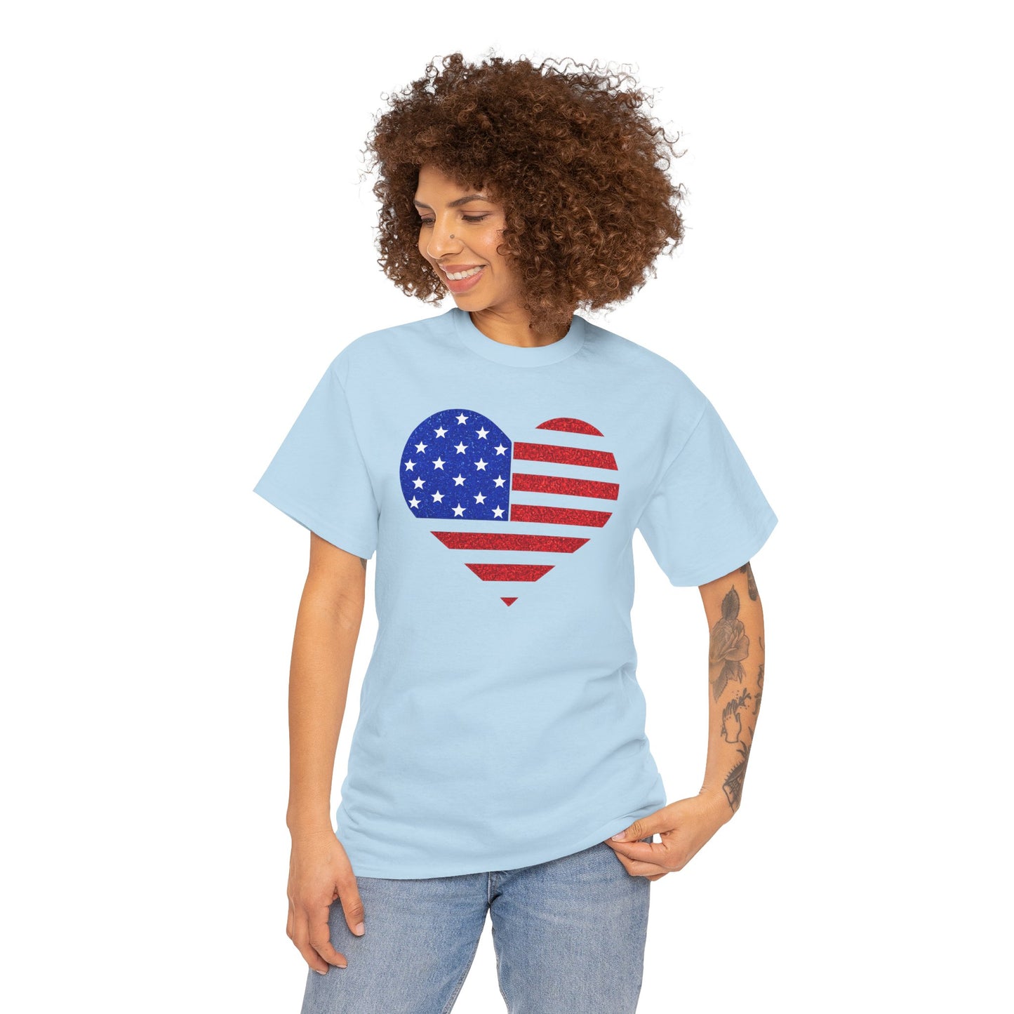 4th of July | T-Shirt | American Flag Heart |