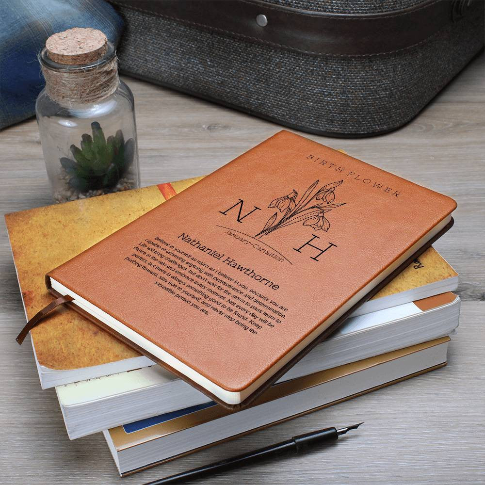 Personalized Name & Birth Flower| Journal | January - December | Quotes