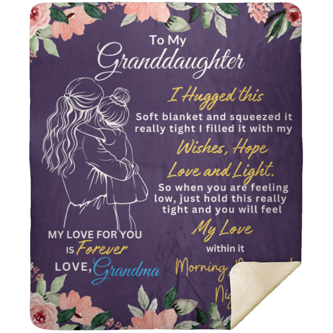 To My Granddaughter | Blanket | Purple