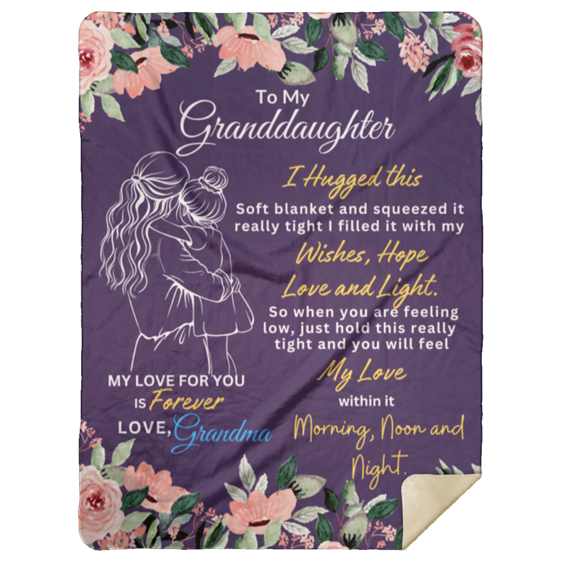 To My Granddaughter | Blanket | Purple
