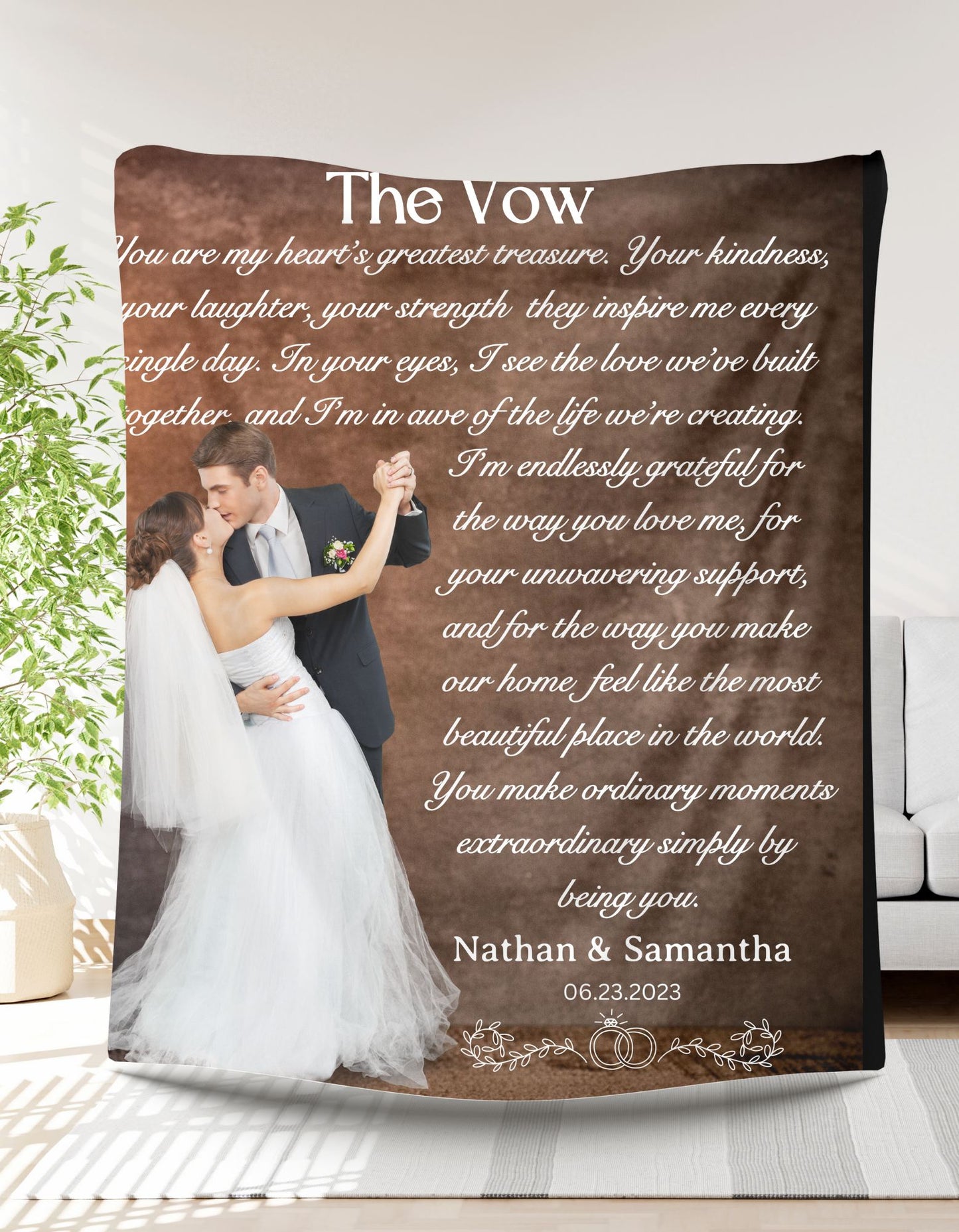 Personalized Gift | The Vow | Anniversary Blanket- 50x60