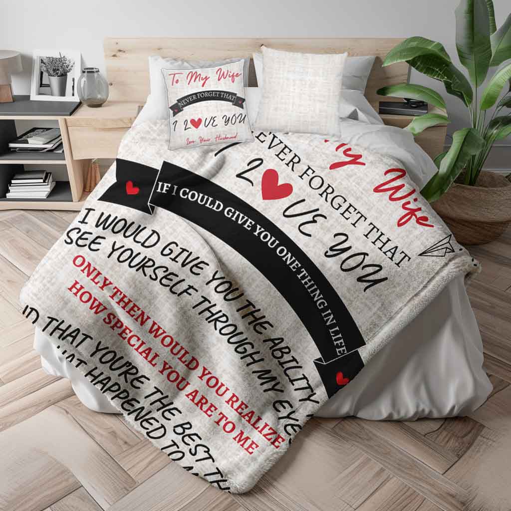 To My Wife | Blanket | With Matching Pillow