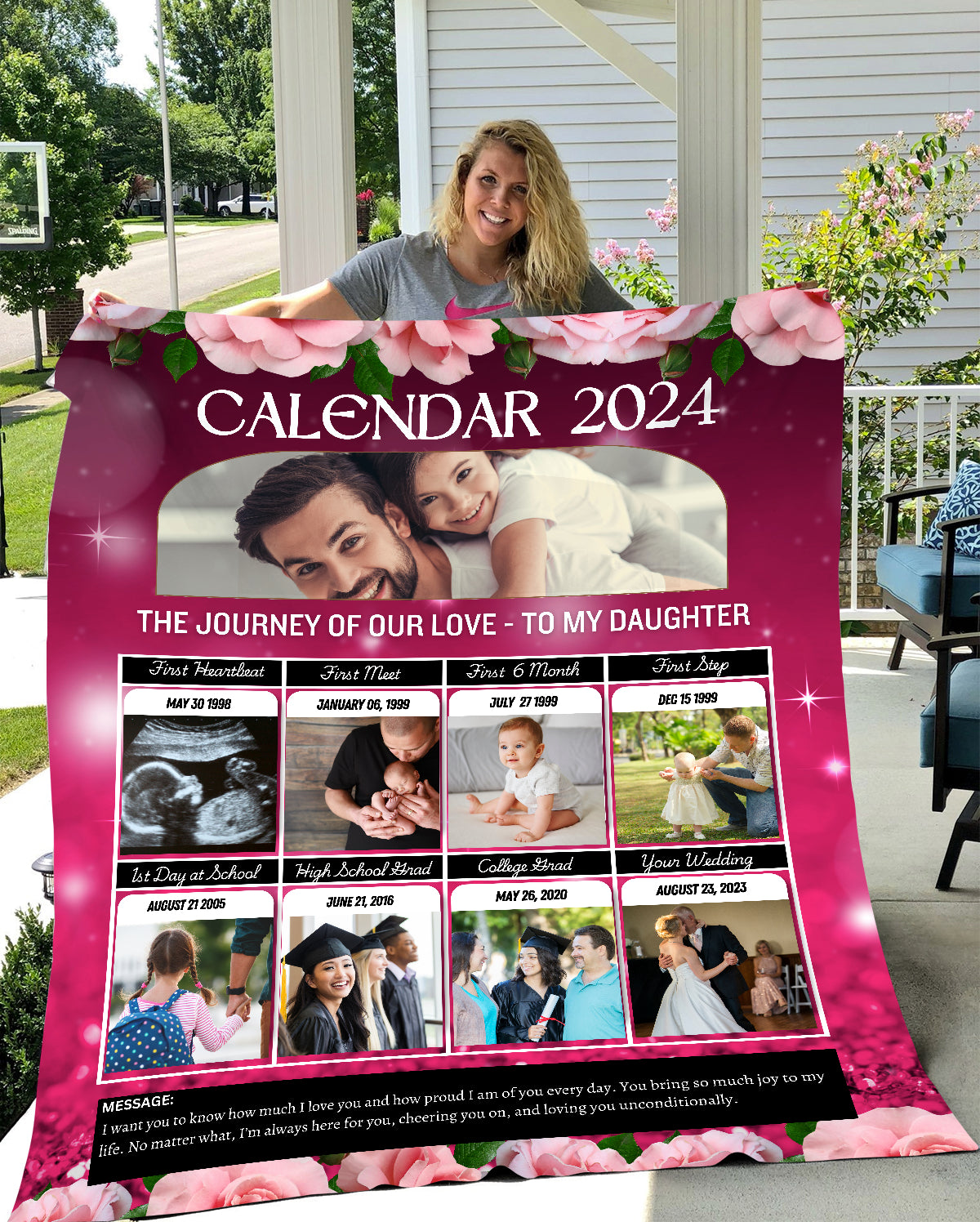Calendar of our Love | To My Daughter | Blanket