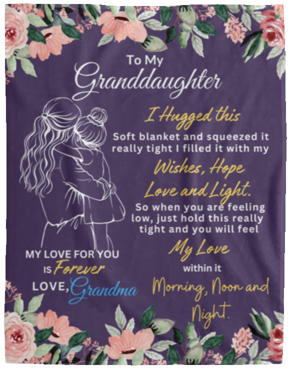 To My Granddaughter | Blanket | Purple