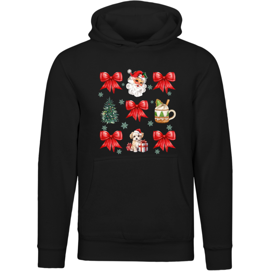 Christmas Coquette Bow | Tie Dye Hoodie
