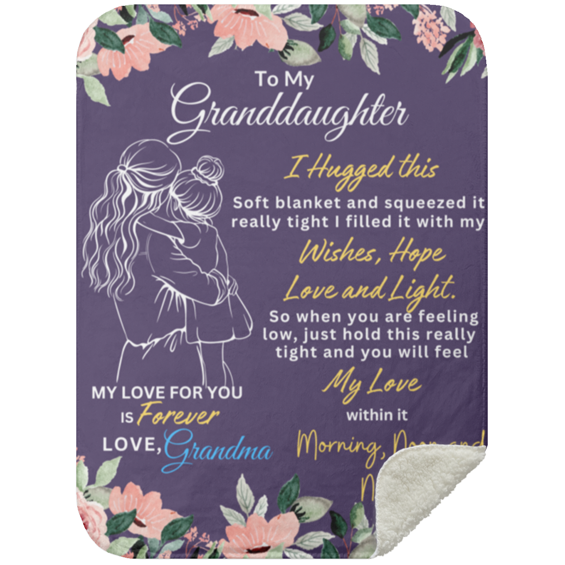 To My Granddaughter | Blanket | Purple