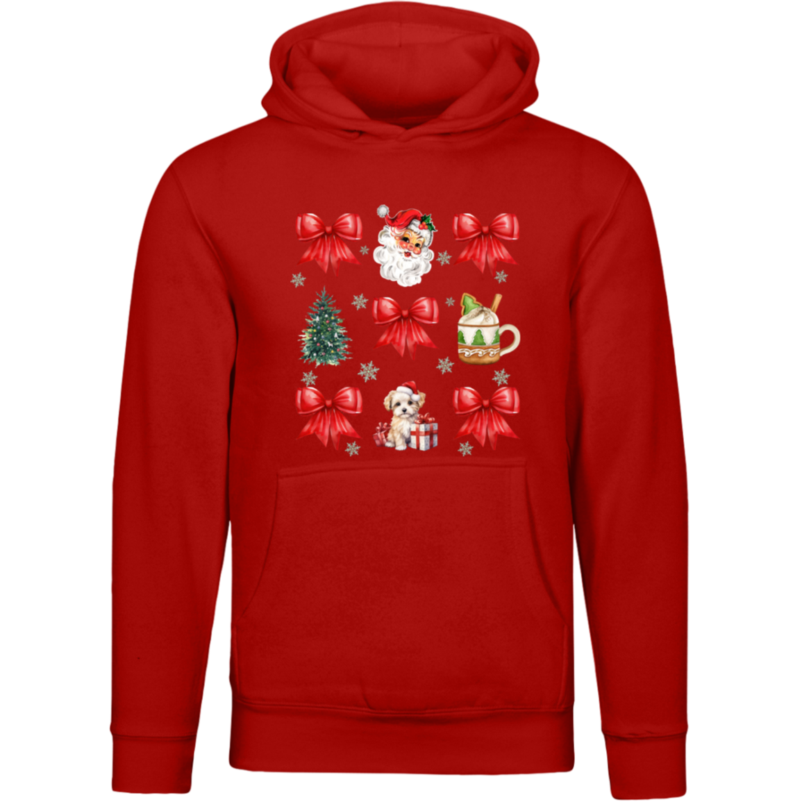 Christmas Coquette Bow | Tie Dye Hoodie